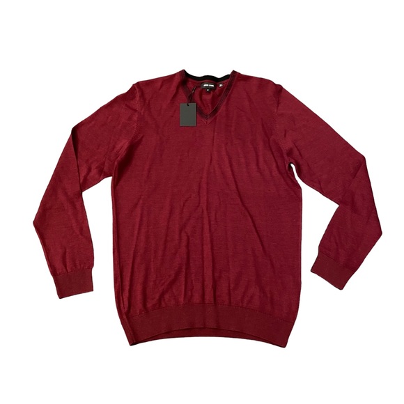 Jared Lang made in Turkey merino wool blend vneck sweater lightweight size M - Picture 2 of 6